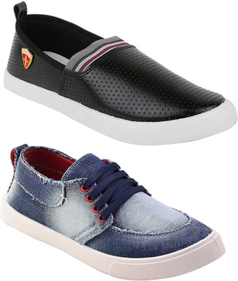 Chevit Sneakers For Men(Black, Blue