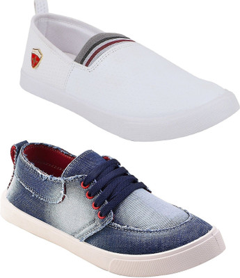 Chevit Men's Combo Pack of 2 Denim Premium Loafers, Sneakers For Men(Multicolor, White & blue
Chevit Men's Combo Pack of 2 Denim Premium Loafers, Sneakers For Men(Multicolor, White & blue