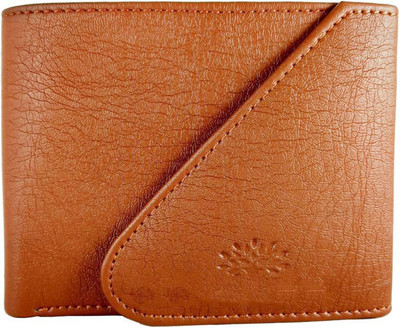Walleto Men Tan Artificial Leather Wallet(8 Card Slots)