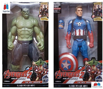 GRAPPLE DEALS Combo Of 2 Avengers Hulk And Captain America Action Figure Toy For Kids.(Multicolor)
GRAPPLE DEALS Combo Of 2 Avengers Hulk And Captain America Action Figure Toy For Kids.(Multicolor)