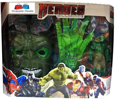 GRAPPLE DEALS 3 in 1 Beautiful Gift Set Of Avenger (HULK) A Perfect Dress up For Kids.(Green)
GRAPPLE DEALS 3 in 1 Beautiful Gift Set Of Avenger (HULK) A Perfect Dress up For Kids.(Green)
