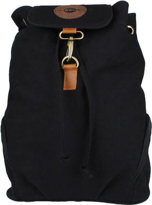 Zobello Casual Dyed Canvas Backpack Backpack(Black, 16 L)