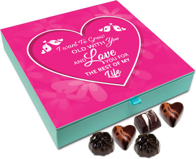 Chocholik Gift Box - I Want To Grow Old With You Chocolate Box - 9pc Truffles(108 g)
Chocholik Gift Box - I Want To Grow Old With You Chocolate Box - 9pc Truffles(108 g)