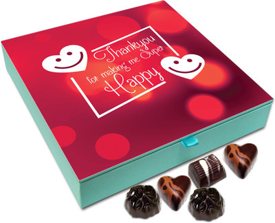 Chocholik Gift Box - Thank You Making Me Super Happy Chocolate Box - 9pc Truffles(108 g)
Chocholik Gift Box - Thank You Making Me Super Happy Chocolate Box - 9pc Truffles(108 g)