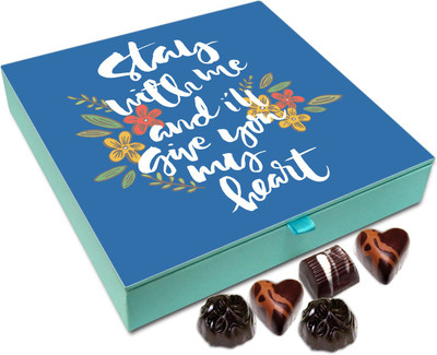 Chocholik Gift Box - My Heart Will Be Yours If You Stay With Me Chocolate Box - 9pc Truffles(108 g)
Chocholik Gift Box - My Heart Will Be Yours If You Stay With Me Chocolate Box - 9pc Truffles(108 g)