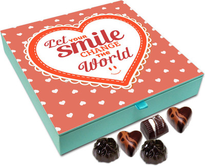 Chocholik Gift Box - Let Your Smile Change The World Chocolate Box - 9pc Truffles(108 g)
Chocholik Gift Box - Let Your Smile Change The World Chocolate Box - 9pc Truffles(108 g)