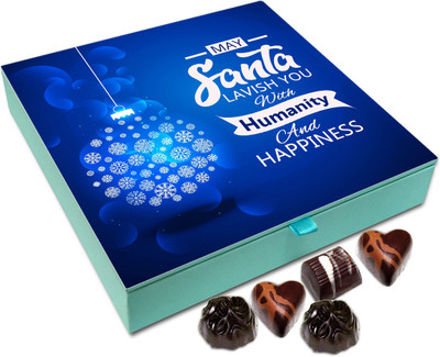 Chocholik Christmas Gift Box - May Santa Lavish You With Humanity And Happiness Chocolate Box - 9pc Truffles(108 g)
Chocholik Christmas Gift Box - May Santa Lavish You With Humanity And Happiness Chocolate Box - 9pc Truffles(108 g)