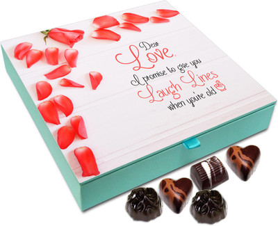Chocholik Gift Box - I Promise To Give You Laugh Lines When You Are Old Chocolate Box - 9pc Truffles(108 g)