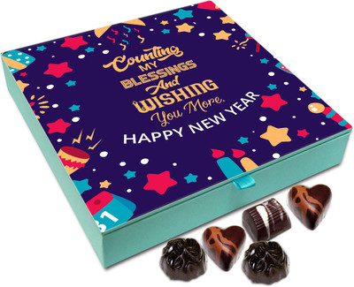 Chocholik New Year Gift Box - Count My Blessing In Wishing You Happy New Year Chocolate Box - 9pc Truffles(108 g)
Chocholik New Year Gift Box - Count My Blessing In Wishing You Happy New Year Chocolate Box - 9pc Truffles(108 g)
