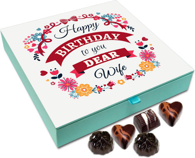 Chocholik Gift Box - Happy Birthday To You Dear Wife Chocolate Box - 9pc Truffles(108 g)
Chocholik Gift Box - Happy Birthday To You Dear Wife Chocolate Box - 9pc Truffles(108 g)