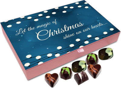 Chocholik Christmas Gift Box - Let The Magic Of Christmas Shine On Our Hearts Chocolate Box - 12pc Truffles(144 g)
Chocholik Christmas Gift Box - Let The Magic Of Christmas Shine On Our Hearts Chocolate Box - 12pc Truffles(144 g)