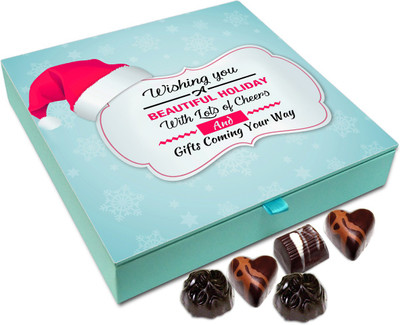 Chocholik Christmas Gift Box - Wishing You A Beautiful Christmas Holidays Chocolate Box - 9pc Truffles(108 g)
Chocholik Christmas Gift Box - Wishing You A Beautiful Christmas Holidays Chocolate Box - 9pc Truffles(108 g)