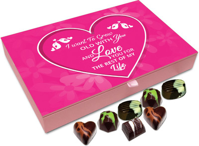 Chocholik Gift Box - I Want To Grow Old With You Chocolate Box - 12pc Truffles(144 g)
Chocholik Gift Box - I Want To Grow Old With You Chocolate Box - 12pc Truffles(144 g)
