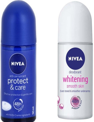 Nivea WHITENING SMOOTH SKIN ROLL ON DEODORANT 50 ML + PROTECT & CARE ROLL ON DEODORANT 50 ML Deodorant Roll-on - For Men & Women(50 ml, Pack of 2)
Nivea WHITENING SMOOTH SKIN ROLL ON DEODORANT 50 ML + PROTECT & CARE ROLL ON DEODORANT 50 ML Deodorant Roll-on - For Men & Women(50 ml, Pack of 2)