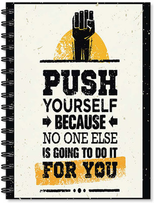 100yellow A5 Notebook(Notebook | Motivational Quotes Printed Notebook | Designer Wire Bound Ruled Paper Sheets Personal And Office Stationary Notebooks Diary (White), Multicolor)