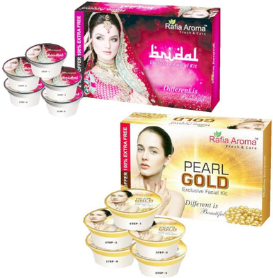 rafia aroma Bridal Pearl Gold Exclusive Facial Kit 660 g(Set of 2)