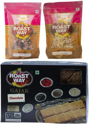 Roast Way Special chocolate gajak & Chana Jor Garam & Dry Fruit Trail Mix Roasted Namkeen Combo(3)
Roast Way Special chocolate gajak & Chana Jor Garam & Dry Fruit Trail Mix Roasted Namkeen Combo(3)