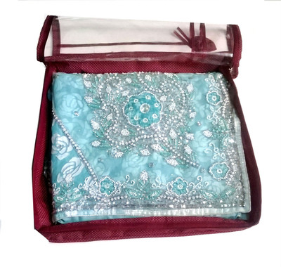 Glitter Saree Cover Cotton(Red)