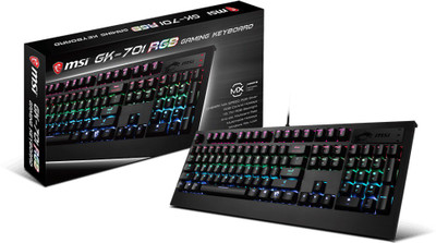 MSI GK-701 with Cherry MX SPEED RGB Silver Switches and RGB Backlights Wired USB Gaming Keyboard(Silver&Black)
MSI GK-701 with Cherry MX SPEED RGB Silver Switches and RGB Backlights Wired USB Gaming Keyboard(Silver&Black)