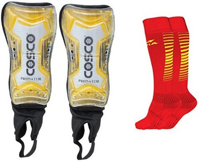 Cosco Combo of two, one Pair of 'Predator' Shin Guard and one Pair of 'Encounter' Socks (Color On Availability)- Football Kit
Cosco Combo of two, one Pair of 'Predator' Shin Guard and one Pair of 'Encounter' Socks (Color On Availability)- Football Kit