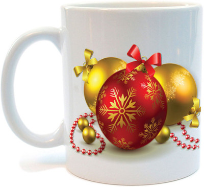 Juvixbuy Merry Christmas Printed Coffee01 Ceramic Mug(325 ml), Multicolor