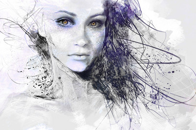 URBAN LADY PAINTING PAPER PRINT POSTER Paper Print(12 inch X 18 inch)