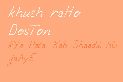 KHUSH RAHO DOSTON QUOTE PAPER PRINT POSTER Paper Print(12 inch X 18 inch)
