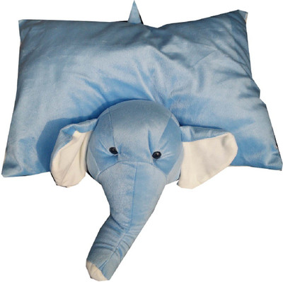 kaykon Folding Elephant Cushion Pillow - 40 cm(Blue)