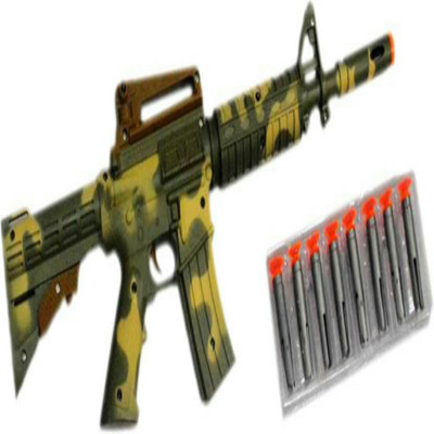 BIGSTEPPERS Army green air gun toy with 8 shooting bullets(Green)