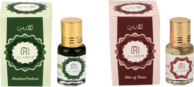 AL AREEB EXCLUSIF SERIES COLLECTION COMBO PACK OF 2 ARABIAN FIRDAUS & WAR OF ROSES Herbal Attar(Jannat ul Firdaus)
AL AREEB EXCLUSIF SERIES COLLECTION COMBO PACK OF 2 ARABIAN FIRDAUS & WAR OF ROSES Herbal Attar(Jannat ul Firdaus)