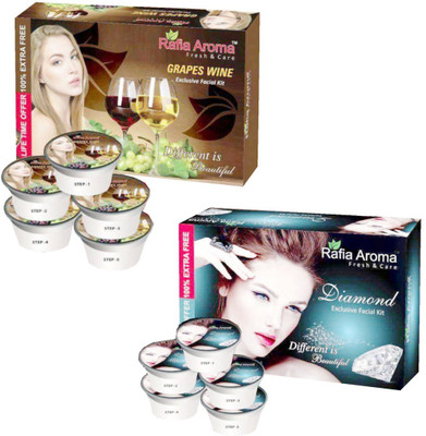 rafia aroma Wine Diamond Exclusive Facial Kit 660 g(Set of 2)