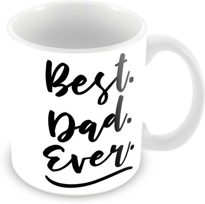 Tuelip Printed Best Dad Tea & Coffee Ceramic Mug(350 ml), White