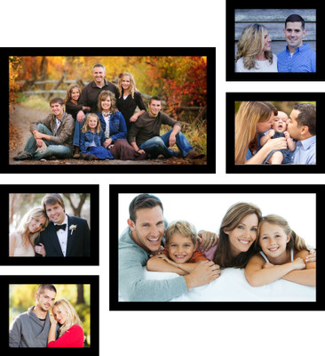 Swadesi Stuff MDF Photo Frame(Black, 6 Photos)
