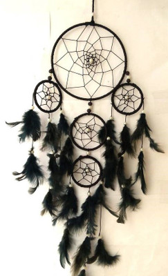 GIRISHA AND SON Dream Catcher Wall Hanging Soft Black Color Dream Catcher for Attractive Dream (6 inch ring) Wool Windchime (20 inch, Black) Decorative Showpiece - 32 cm(Wool, Black)
GIRISHA AND SON Dream Catcher Wall Hanging Soft Black Color Dream Catcher for Attractive Dream (6 inch ring) Wool Windchime (20 inch, Black) Decorative Showpiece - 32 cm(Wool, Black)
