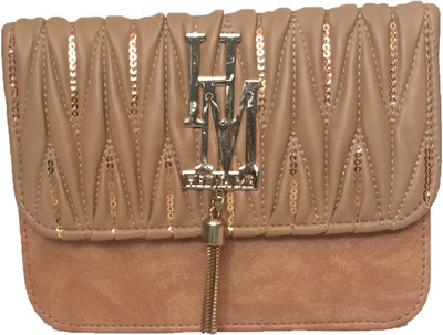 ELYSIAN Women Casual Beige PU Sling Bag
