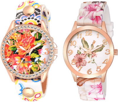 COSMIC set of 2 XYZ white color floral with new geneva platinum big size dial diamond studded ladies party wear Watch - For Women
COSMIC set of 2 XYZ white color floral with new geneva platinum big size dial diamond studded ladies party wear Watch - For Women