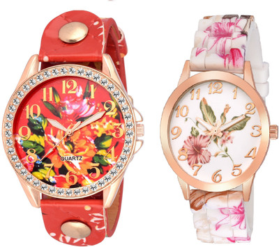 SOOMS SET OF 2 XYZ RED COLOR FLORAL WITH NEW GENEVA PLATINUM BIG SIZE DIAL DIAMOND STUDDED LADIES PARTY WEAR Watch - For Women
SOOMS SET OF 2 XYZ RED COLOR FLORAL WITH NEW GENEVA PLATINUM BIG SIZE DIAL DIAMOND STUDDED LADIES PARTY WEAR Watch - For Women