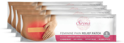 SIRONA Feminine Pain Relief Patches - 20 Patches (4 Pack, 5 Patches each) Plaster & Patch(20 Patches)
SIRONA Feminine Pain Relief Patches - 20 Patches (4 Pack, 5 Patches each) Plaster & Patch(20 Patches)