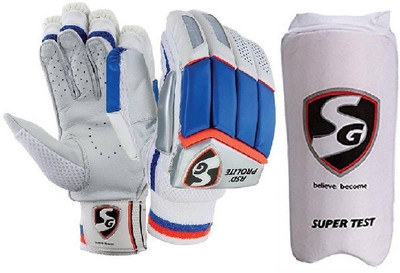 SG Combo of two, one pair of 'Rsd Prolite' batting gloves (Mens- Right handed) and one 'Super Test' Elbow Guard (Men's) (Color On Availability) Cricket Kit
SG Combo of two, one pair of 'Rsd Prolite' batting gloves (Mens- Right handed) and one 'Super Test' Elbow Guard (Men's) (Color On Availability) Cricket Kit