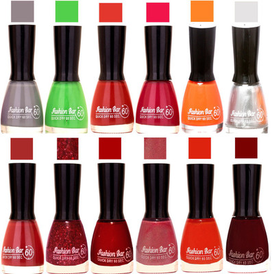 Fashion Bar Candy different Disco Shades Nail polish combo 1286 Multicolor(Pack of 12)
Fashion Bar Candy different Disco Shades Nail polish combo 1286 Multicolor(Pack of 12)