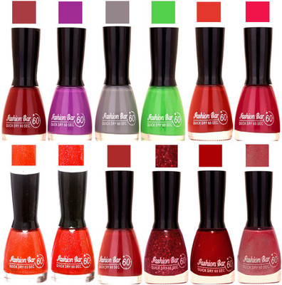 Fashion Bar Candy different Disco Shades Nail polish combo 1288 Multicolor(Pack of 12)
Fashion Bar Candy different Disco Shades Nail polish combo 1288 Multicolor(Pack of 12)