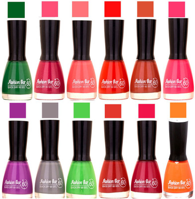 Fashion Bar Candy different Disco Shades Nail polish combo 1296 Multicolor(Pack of 12)
Fashion Bar Candy different Disco Shades Nail polish combo 1296 Multicolor(Pack of 12)