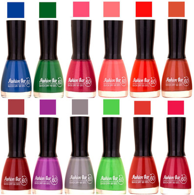 Fashion Bar Candy different Disco Shades Nail polish combo 1297 Multicolor(Pack of 12)
Fashion Bar Candy different Disco Shades Nail polish combo 1297 Multicolor(Pack of 12)