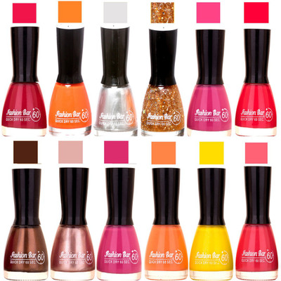 Fashion Bar Candy different Disco Shades Nail polish combo 1274 Multicolor(Pack of 12)
Fashion Bar Candy different Disco Shades Nail polish combo 1274 Multicolor(Pack of 12)