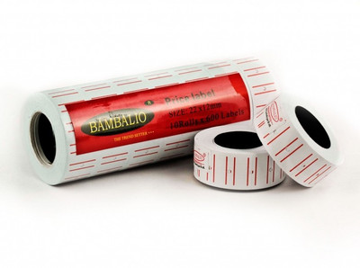 Bambalio Price Label Roll White With Two Red Border Lines 10 Rolls X 600 Labels self adhesive Paper Label(White)
Bambalio Price Label Roll White With Two Red Border Lines 10 Rolls X 600 Labels self adhesive Paper Label(White)