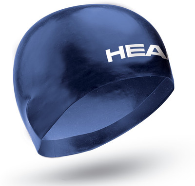 Head 3D Racing Swimming Cap(Blue, Pack of 1)