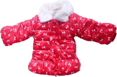 Ishika Garments Full Sleeve Solid Girls Jacket, Red