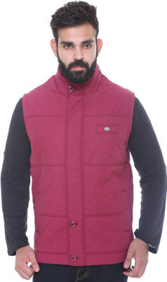 Trufit Sleeveless Solid Men's Jacket, Maroon