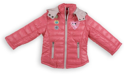 Lilliput Full Sleeve Solid Baby Girls Jacket, Pink