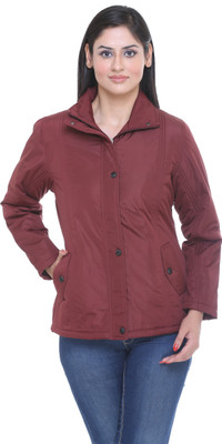 Trufit Full Sleeve Solid Women's Jacket, Maroon